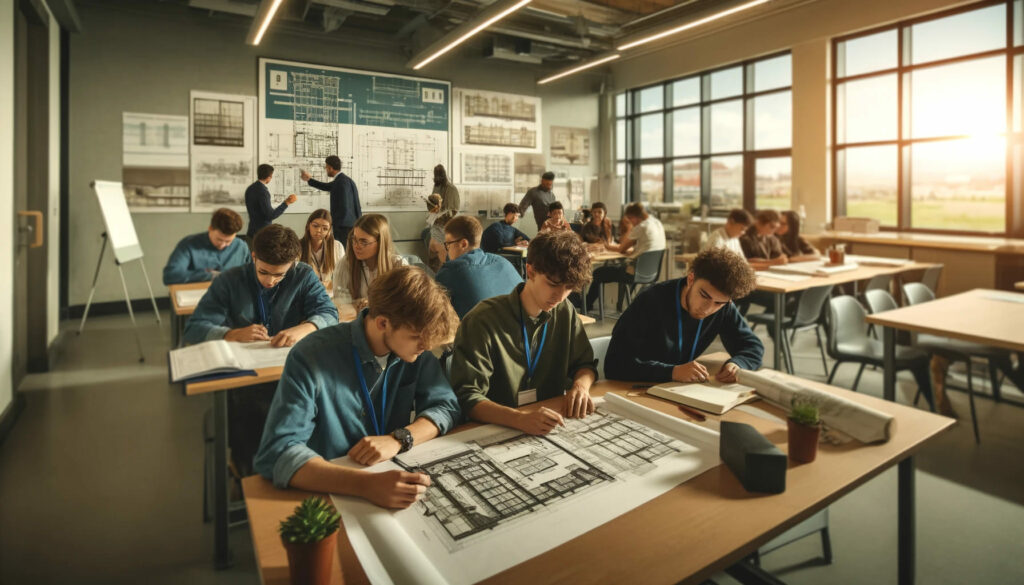 Classe d'une formation en alternance